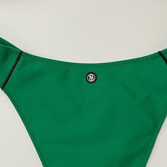 Victoria’s Secret 2pc Bikini Set Size S Green Sporty Brazilian Scoop Bottom NEWl - Picture 8 of 10